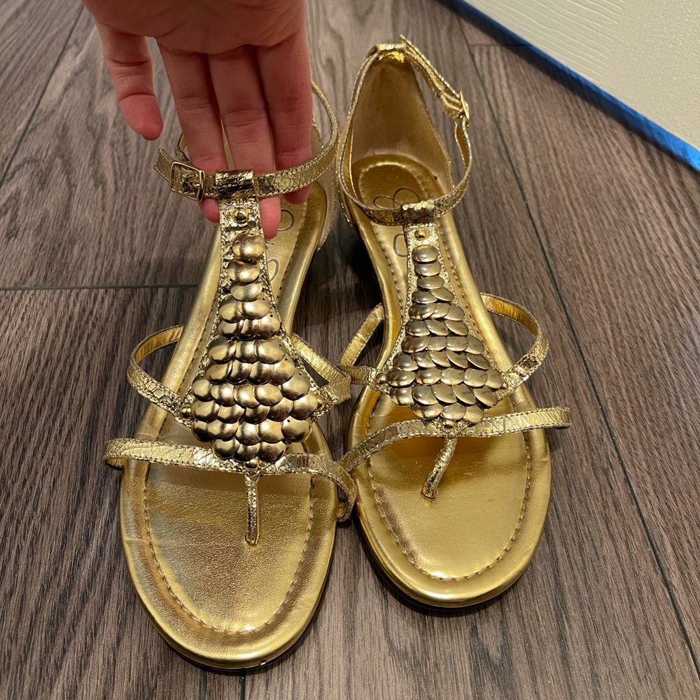 Jessica Simpson Gold Sandals